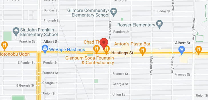 map of 4049 HASTINGS STREET